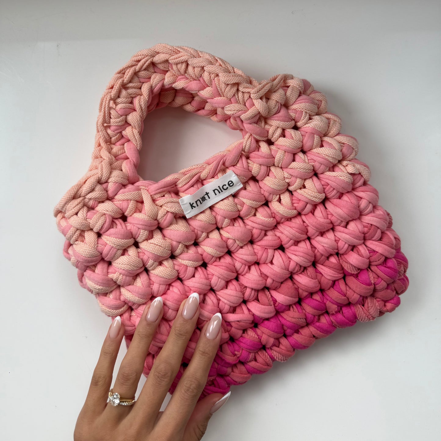 mini tote - pink sunset