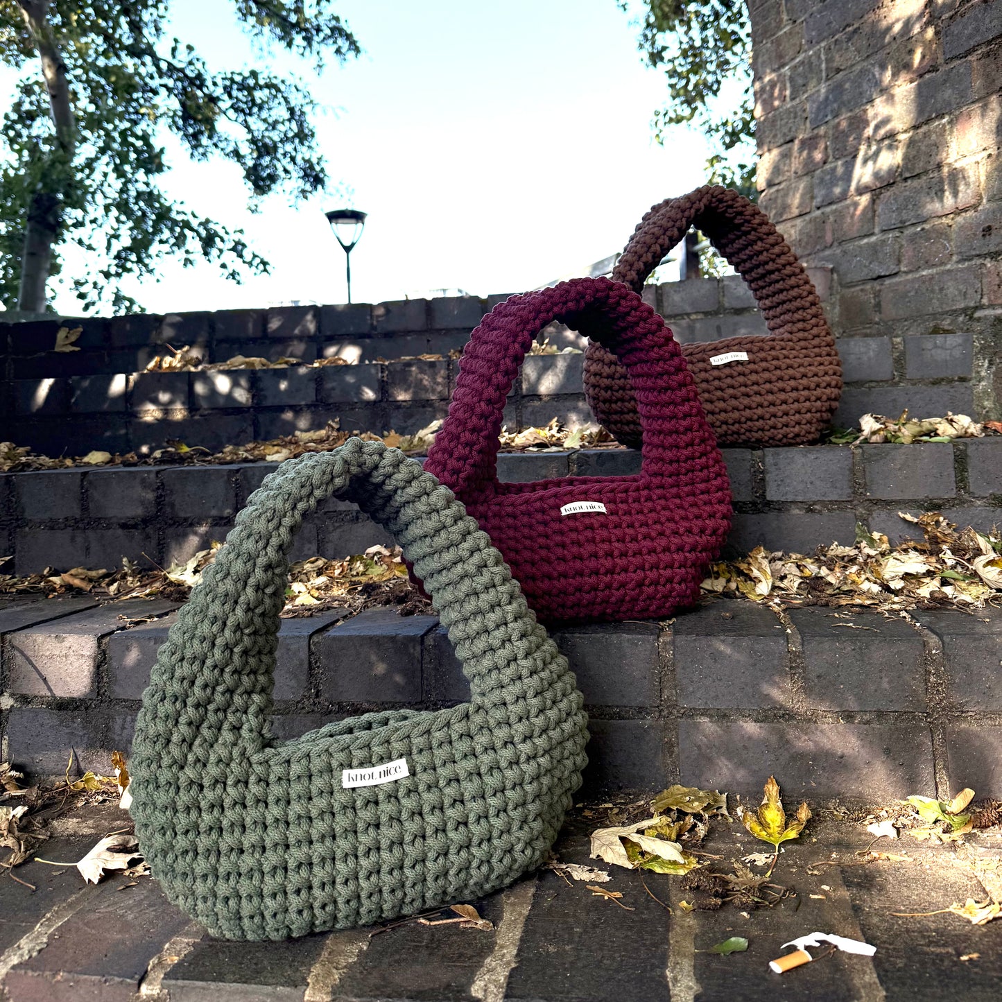 egg bag - burgundy