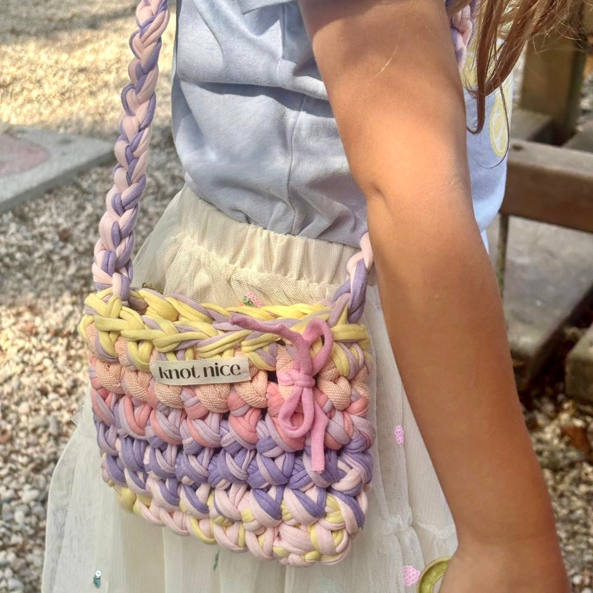 kiddie knot - pink glitter