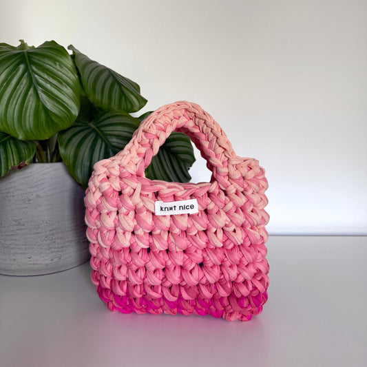 mini tote - pink sunset