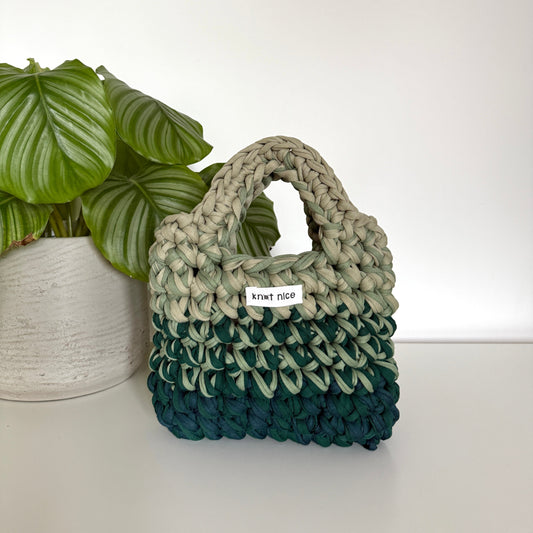 mini tote - green