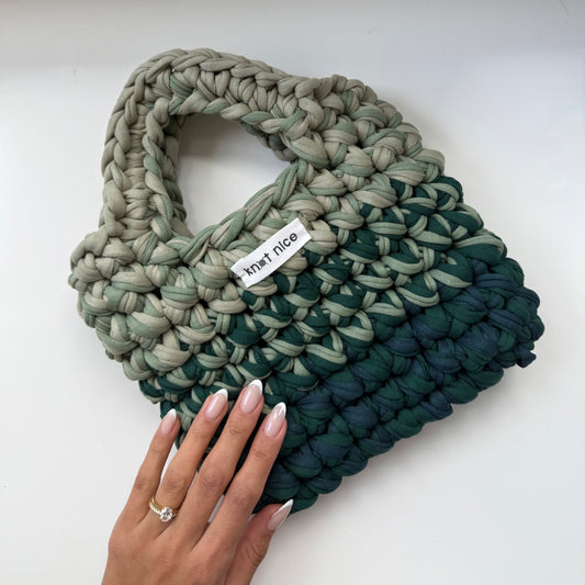 mini tote - green