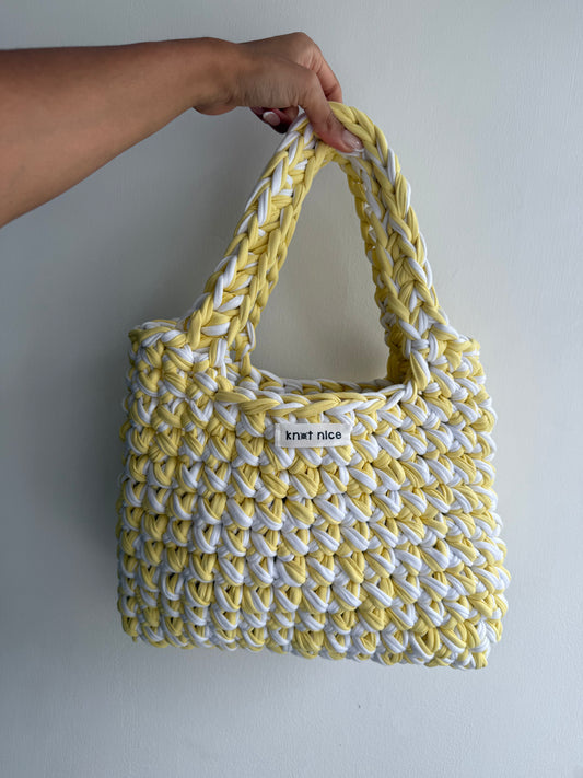 all-day tote - yellow & white