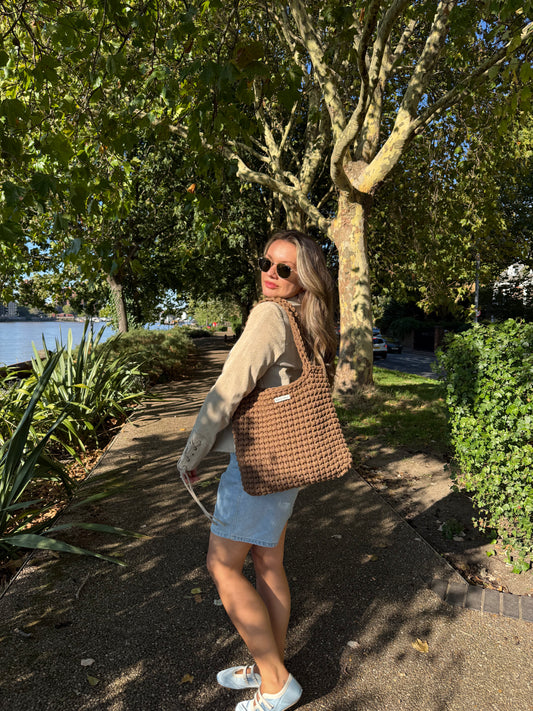 everything tote - chocolate brown