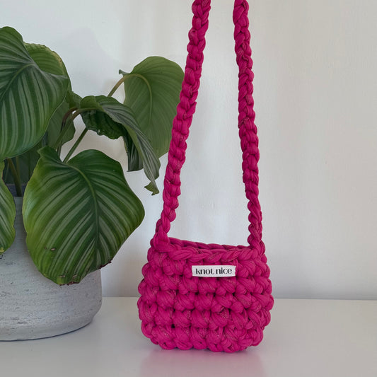 kiddie knot - pink glitter