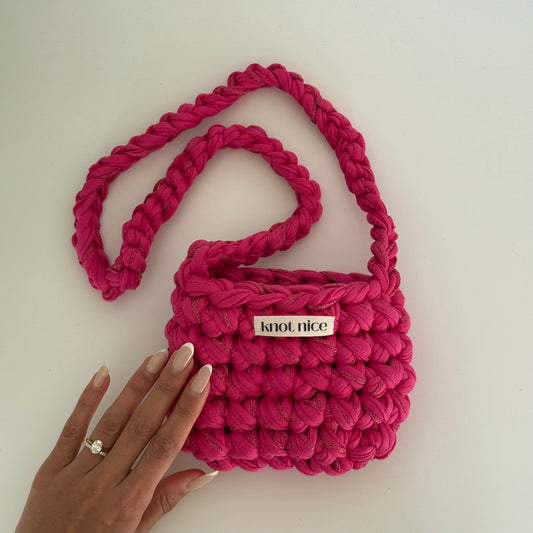 kiddie knot - pink glitter