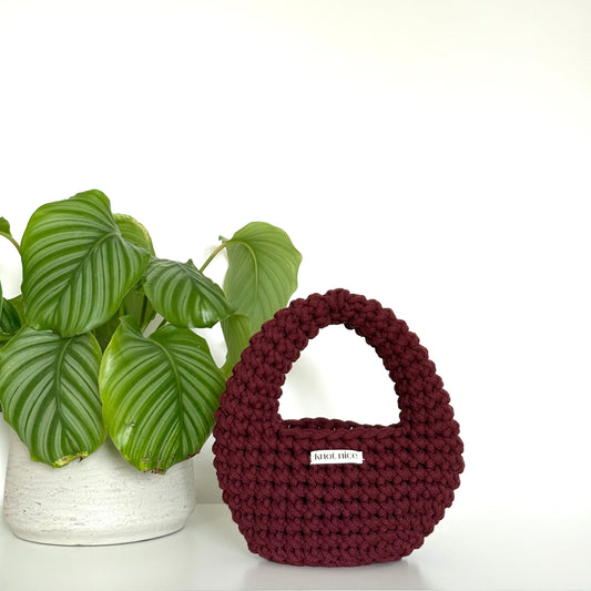 egg bag mini - burgundy