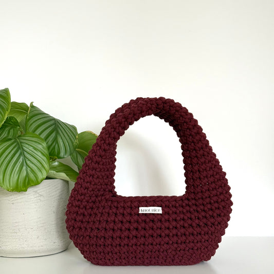 egg bag - burgundy