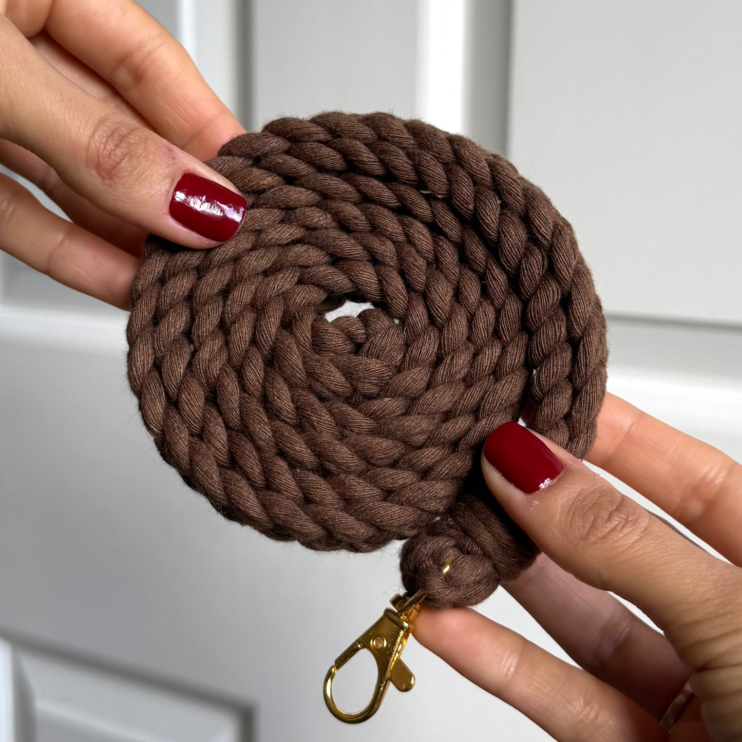 phone lanyard - chocolate brown