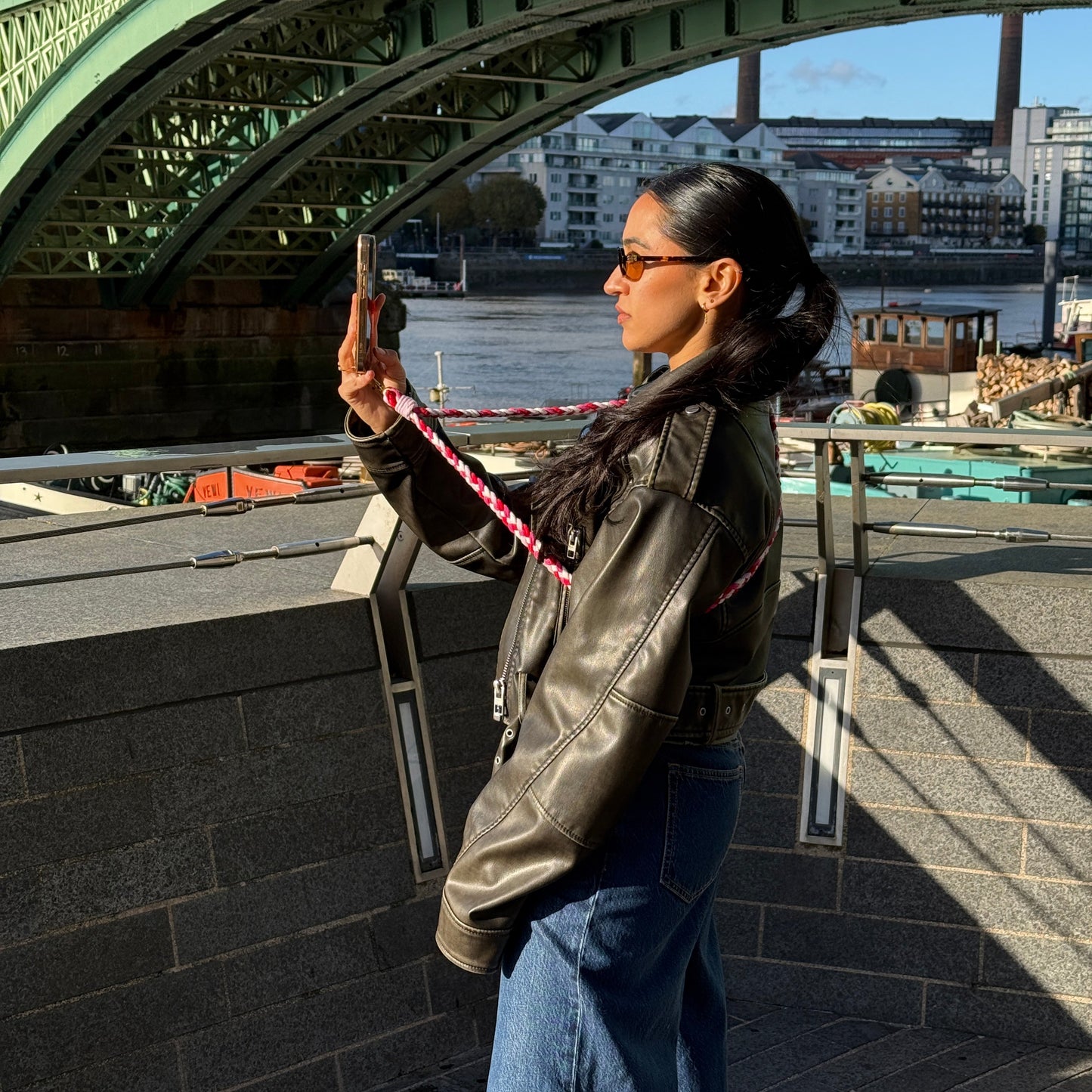 phone lanyard - baby blue