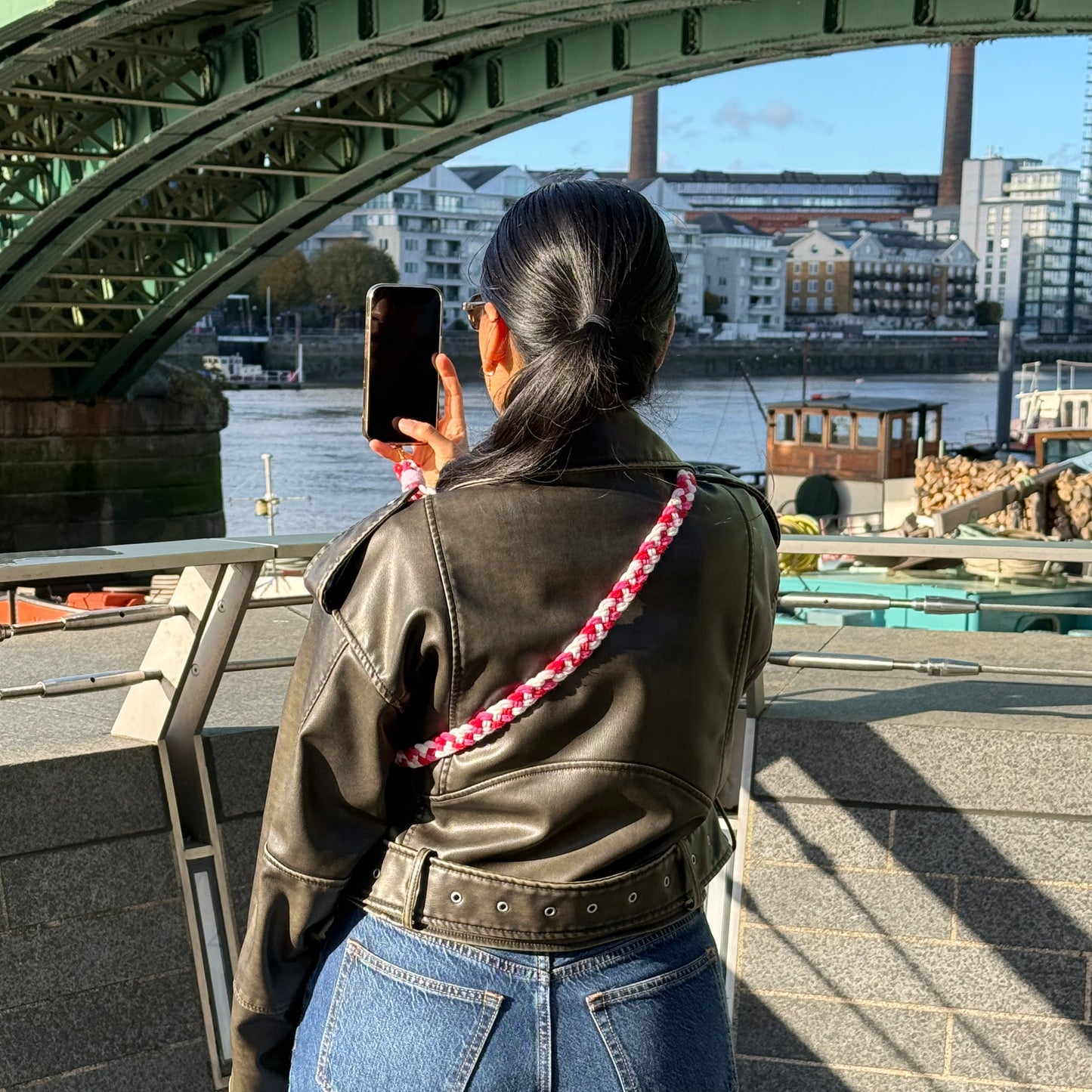 phone lanyard - baby blue