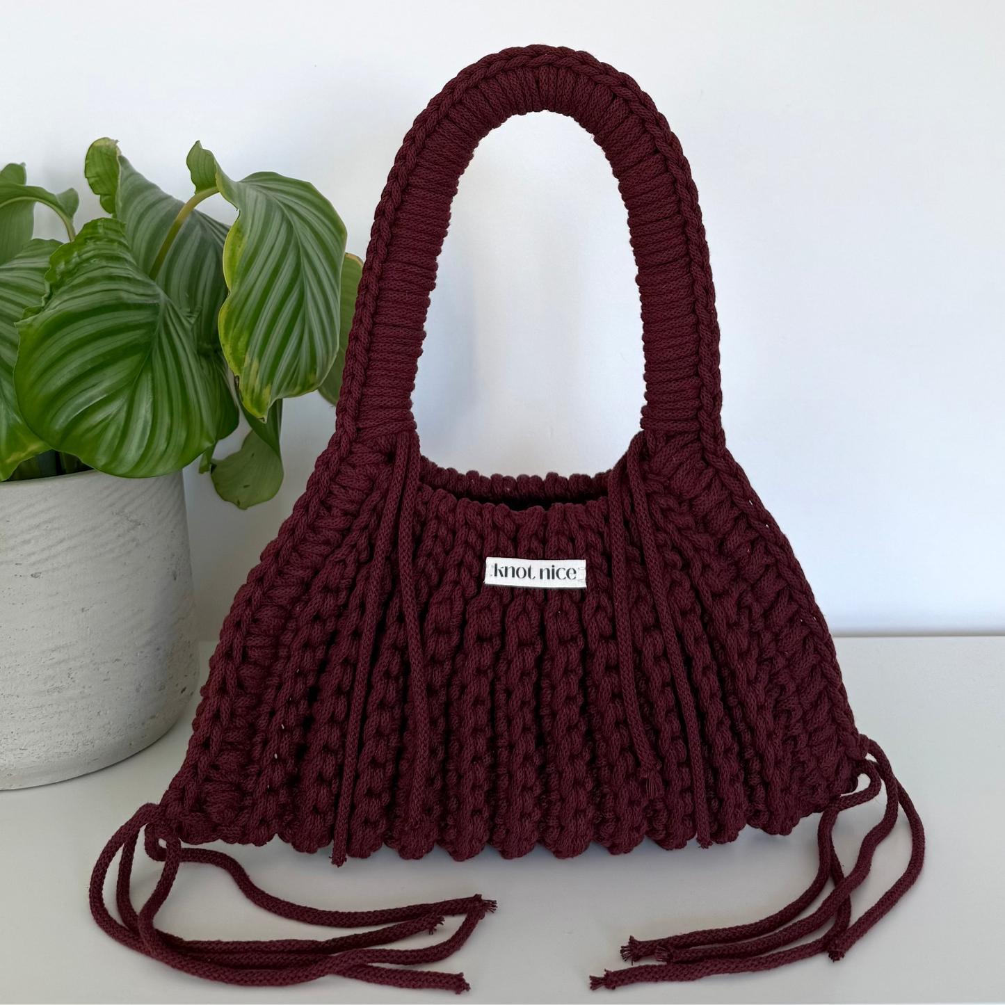 trapeze bag - burgundy